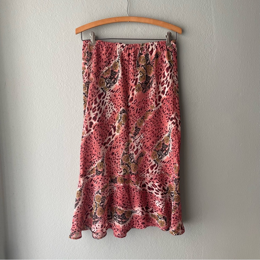 David’s Designs | 90s Y2k Sheer Mixed Print Mermaid Fairy Midi Skirt - Picture 3 of 9